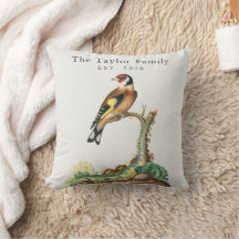Personalized Vintage Goldfinch Bird Family