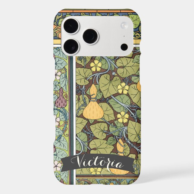 Personalized Vintage Gourd Pattern iphone Case (Back)