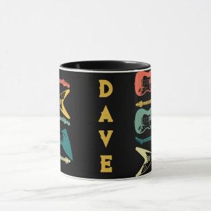 Personalized Vintage Guitar Mug
