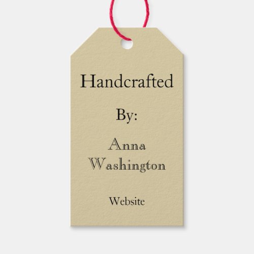 Personalized Vintage Handcrafted Gift Tag