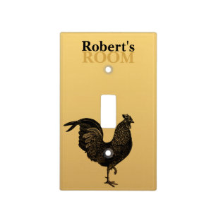 Personalized Vintage Illustration Rooster Light S Switch Cover