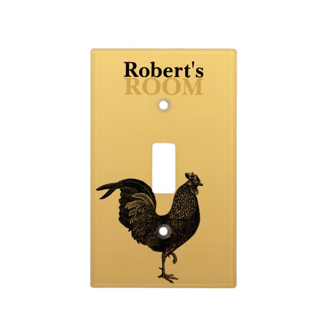 Personalized Vintage Illustration Rooster Light S Switch Cover (Front)