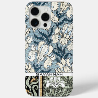 Personalized Vintage Iris Pattern iphone 15 Pro Max Case