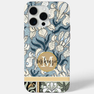 Personalized Vintage Iris Pattern iphone 15 Pro Max Case
