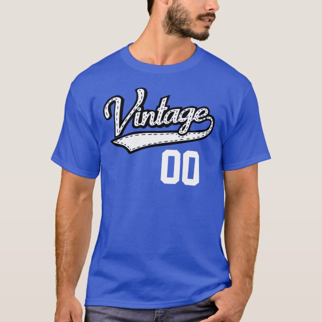 Personalized Vintage Jersey Style T-Shirt (Front)