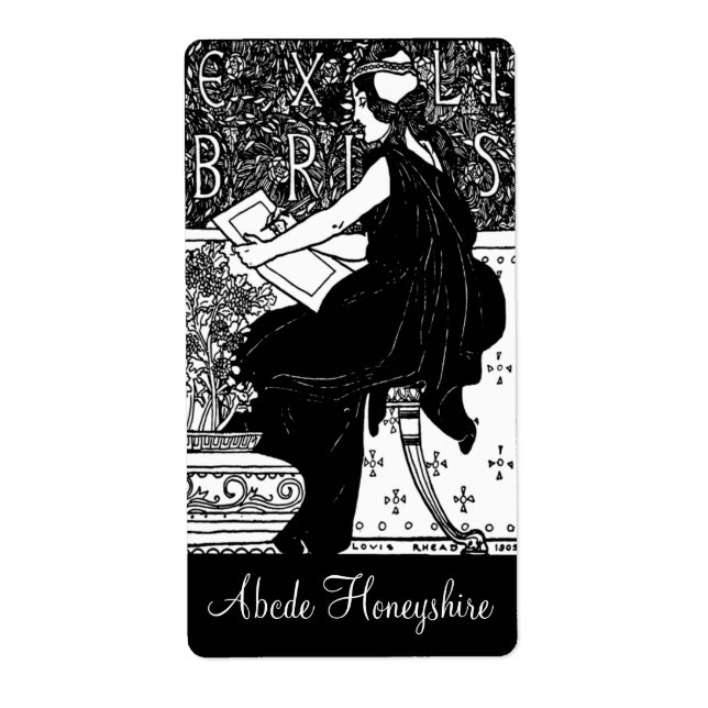 Personalized Vintage Lady Label (Front)