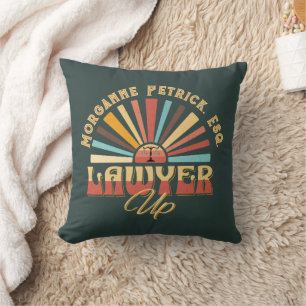 Personalized Vintage Law School Graduation Gift Throw Pillow