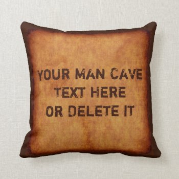 Personalized Vintage Man Cave Throw Pillows by YourSportsGifts at Zazzle