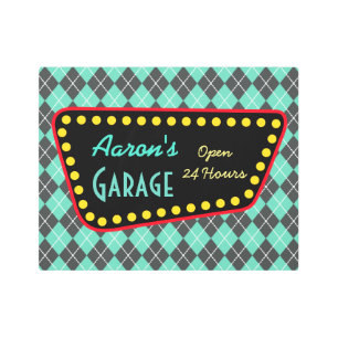 Personalized Vintage Metal Garage Sign 