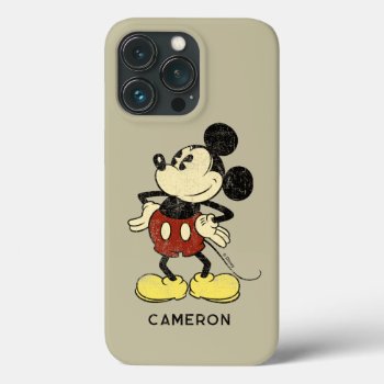 Personalized Vintage Mickey | Hands On Hips  Iphone 13 Pro Case by MickeyAndFriends at Zazzle