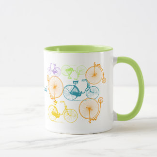 Personalized Vintage Modern Bicycle Neon Pattern Mug