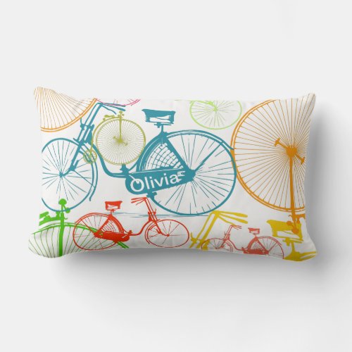 Personalized Vintage Modern Bicycle RETRO Pillow