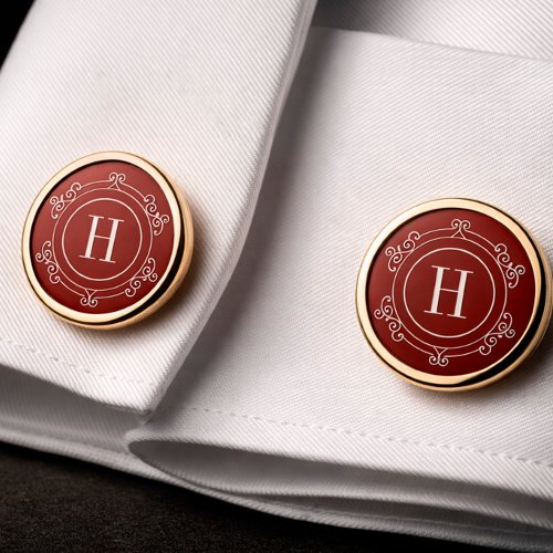Personalized Vintage Monogram Cufflinks