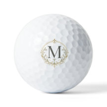 personalized vintage monogram golf ball