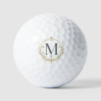personalized vintage monogram golf ball