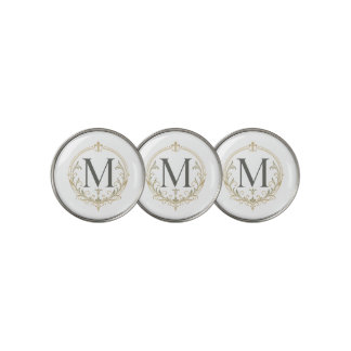 personalized vintage monogram golf ball marker
