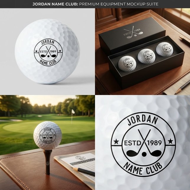 Personalized Vintage Monogram Golf Balls (Creator Uploaded)