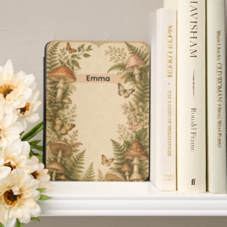 Personalized Vintage Mushroom Kindle Case