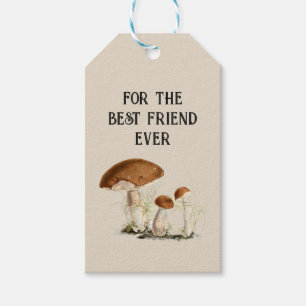 Personalized Vintage Mushrooms Best Friend Gift Tags