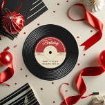 Personalized Vintage Music Theme Party Decor Round Paper Coaster<br><div class="desc">Add a nostalgic touch to your celebration with these personalized vinyl record coasters—perfect for music lovers and retro party themes! Designed to look like a real record, these coasters feature your custom name and party message printed on the “label” in the center. Ideal for birthdays of any age, milestone parties,...</div>