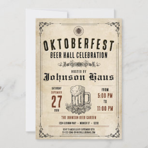 Personalized Vintage Oktoberfest Invitation