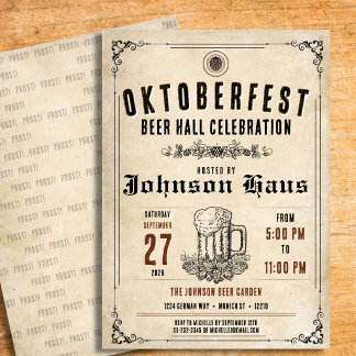 Personalized Vintage Oktoberfest Invitation