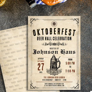 Personalized Vintage Oktoberfest Invitation