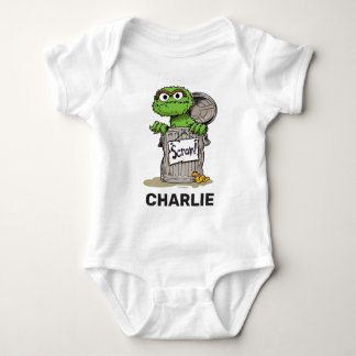 Personalized Vintage Oscar the Grouch Scram Baby Bodysuit