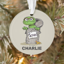 Personalized Vintage Oscar the Grouch Scram Ornament