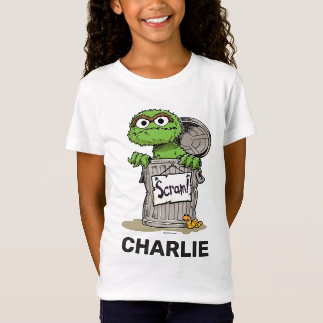 Personalized Vintage Oscar the Grouch Scram T-Shirt (Front)