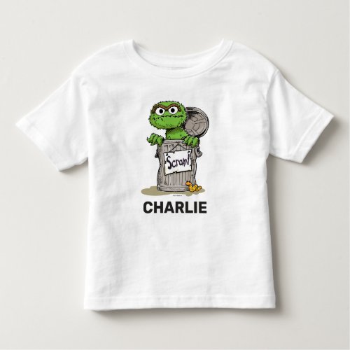 Personalized Vintage Oscar the Grouch Scram Toddler T_shirt