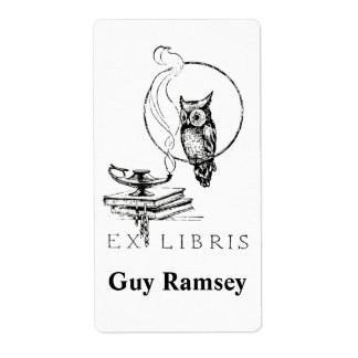 Personalized Vintage Owl Bookplate