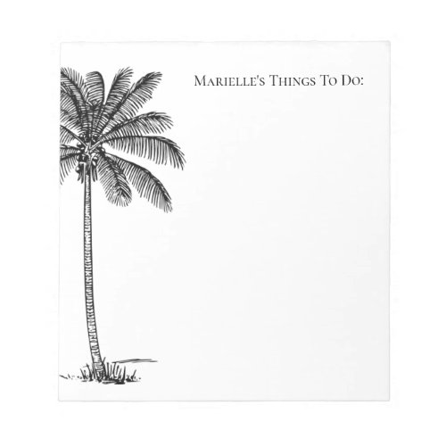 Personalized Vintage Palm Tree Notepad