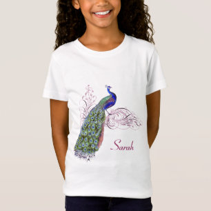 Personalized Vintage Peacock T-Shirt
