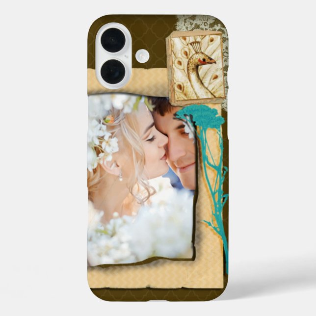 Personalized Vintage Photo Collage Case-Mate iPhone Case (Back)