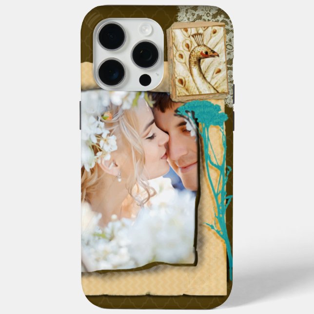 Personalized Vintage Photo Collage Case-Mate iPhone Case (Back)