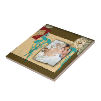 Personalized Vintage Photo Collage Ceramic Tile