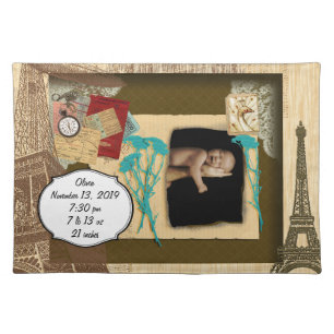 Personalized Vintage Photo Collage Cloth Placemat