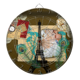 Personalized Vintage Photo Collage Dartboard