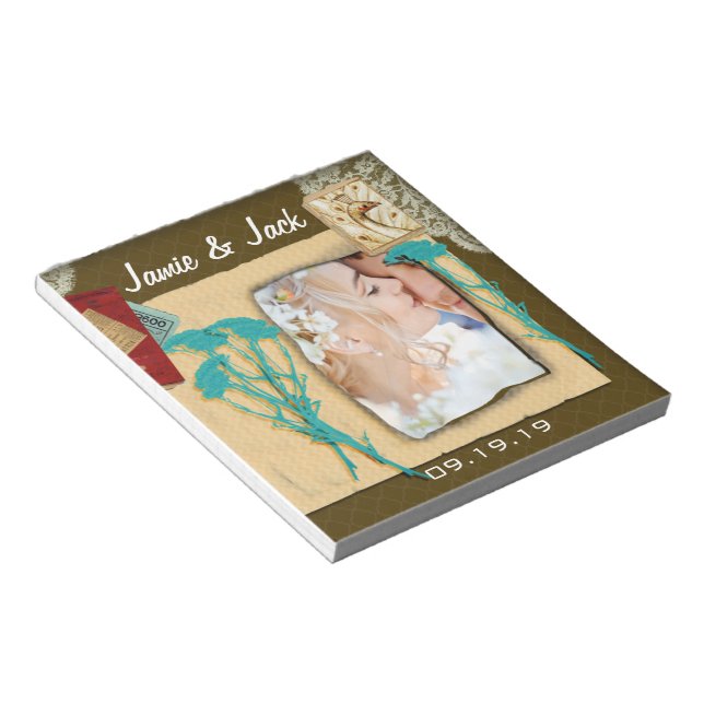 Personalized Vintage Photo Collage Notepad (Angled)