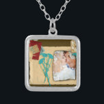 Personalized Vintage Photo Collage Silver Plated Necklace<br><div class="desc">Personalized Vintage Photo Collage</div>