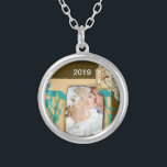 Personalized Vintage Photo Collage Silver Plated Necklace<br><div class="desc">Personalized Vintage Photo Collage</div>