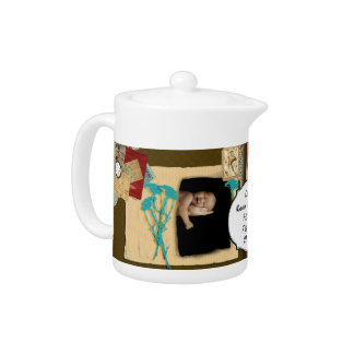Personalized Vintage Photo Collage Teapot