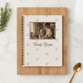 Personalized Vintage Photo Recipe Journal