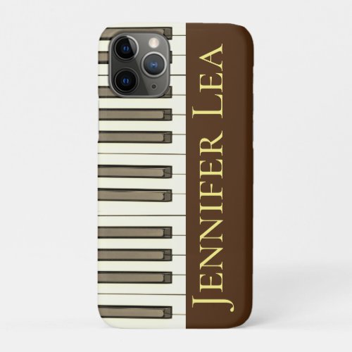 Personalized Vintage Piano Key iPhone 11 Pro Case
