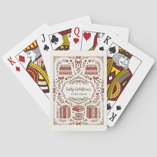 Personalized Vintage  Poker Cards (Back)