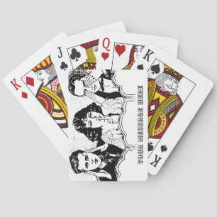 Personalized Vintage Polyamory Throuple Spooning Poker Cards