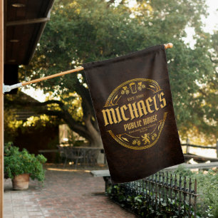 Personalized Vintage Pub Sign Outdoor Flag