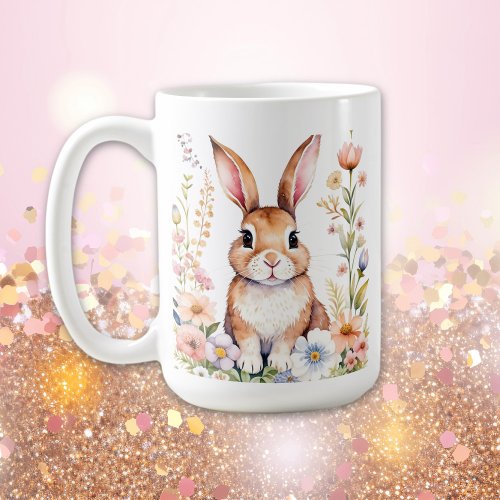 Personalized Vintage Rabbit Grandmas Easter Mug 