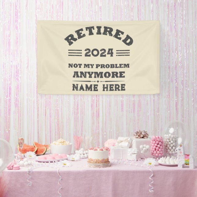 Personalized vintage retirement  banner (Party)
